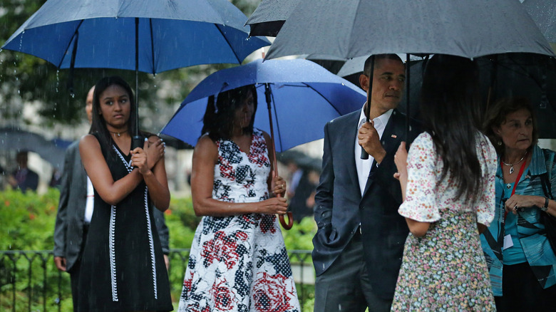 The Obama family including Sasha Obama