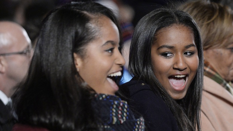 Malia and Sasha Obama