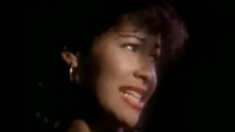 Side profile of Selena Quintanilla