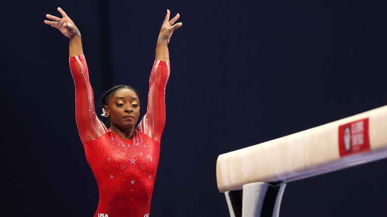 Simone Biles and balance beam