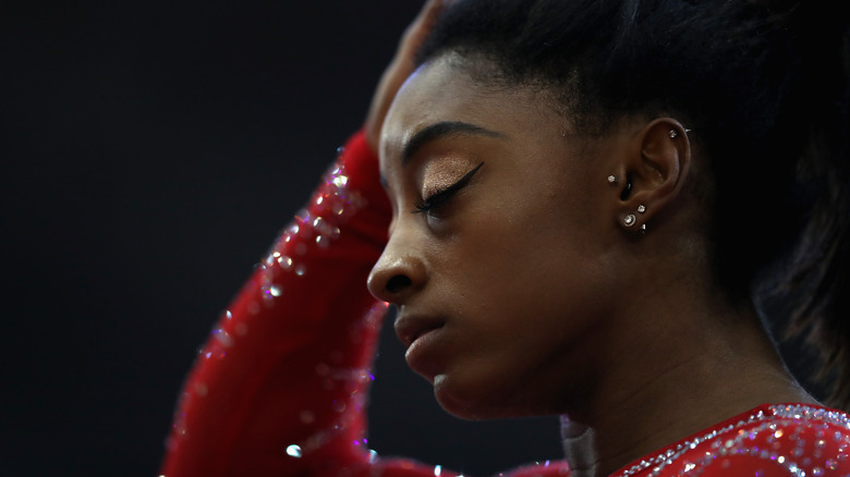 Simone Biles looking tired