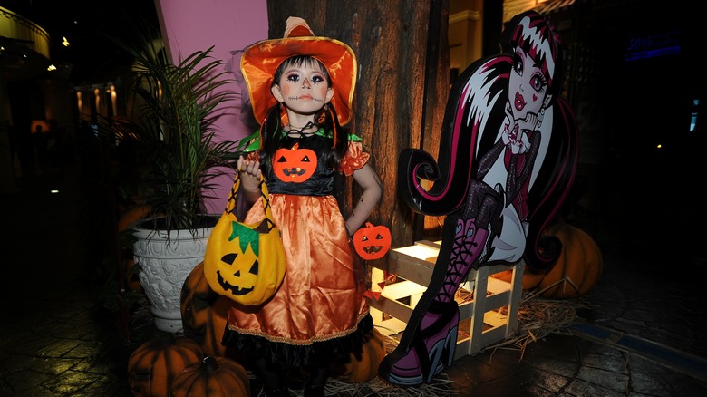 Child in Halloween costume