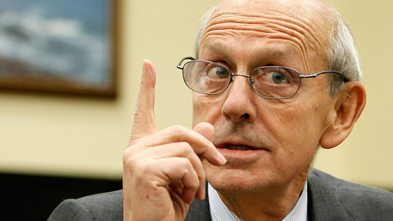 Stephen Breyer pointing his finger