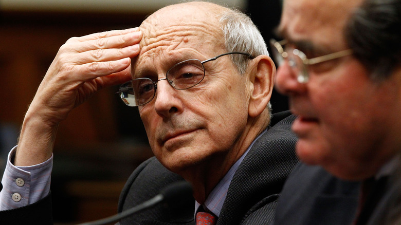 Stephen Breyer holding his head