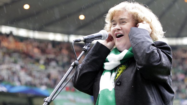 Susan Boyle performs at UEFA Glasgow 