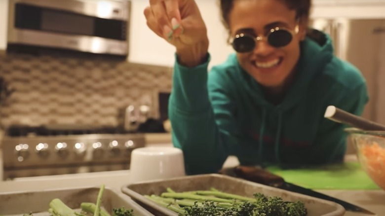 Sydney McLaughlin cooking