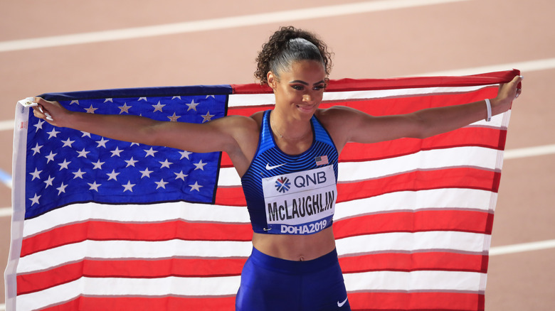 Sydney McLaughlin after a race