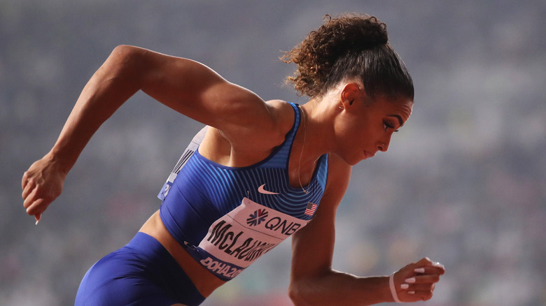 Sydney McLaughlin running