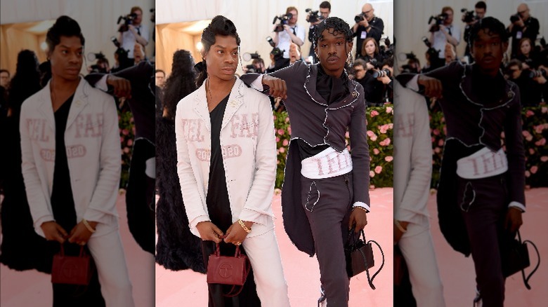 Telfar Clemens and friend at the met gala