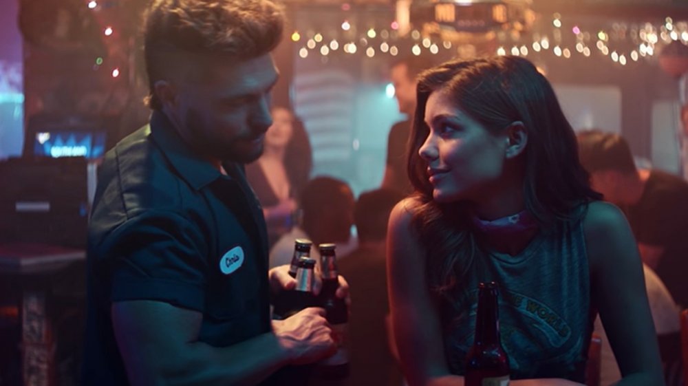 Chris Lane and The Bachelor's Hannah Sluss in a music video