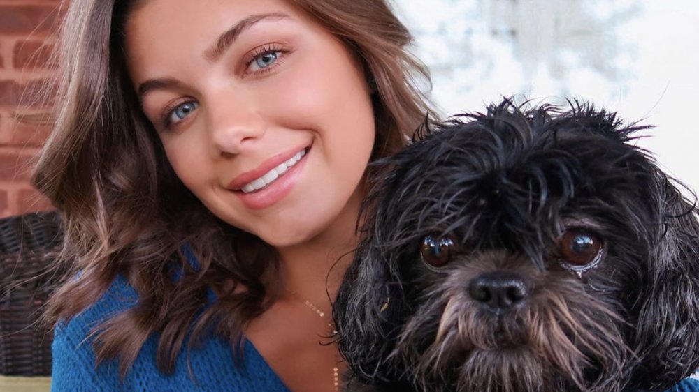 The Bachelor's Hannah Ann Sluss with a dog