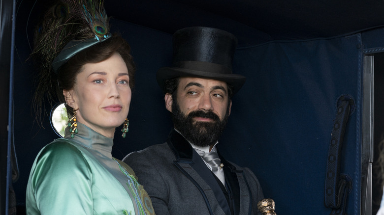 Carrie Coon and Morgan Spector in The Gilded Age