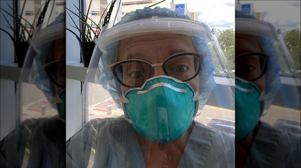 Dr. Jen Arnold in full PPE