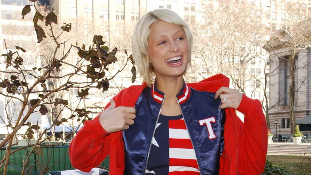 Paris Hilton from The Simple Life wearing Texas-themed clothing