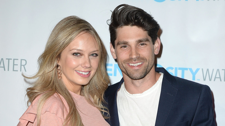 Melissa Ordway and Justin Gaston smiling