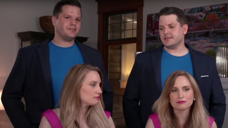 Brianna and Brittany with their husbands on Extreme Sisters