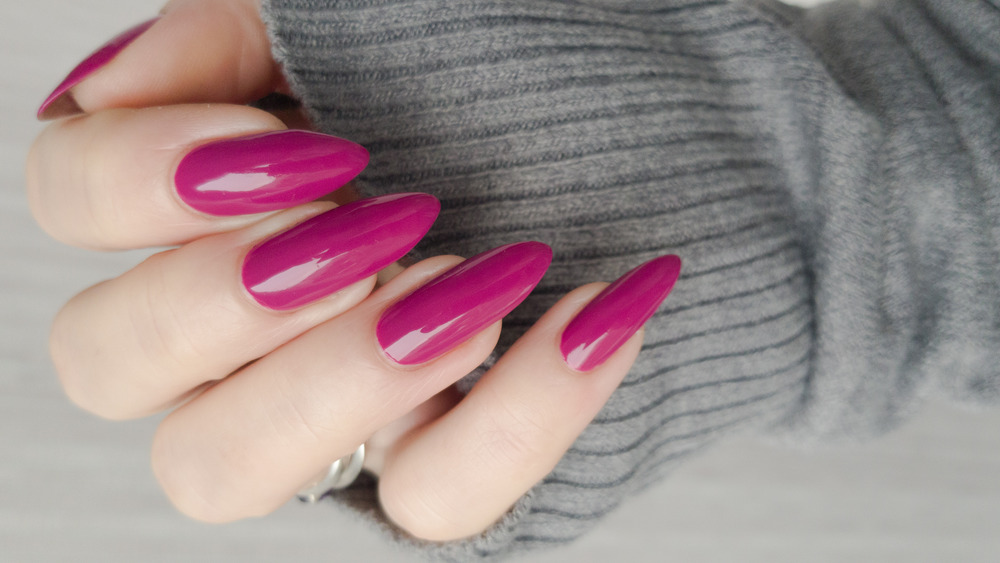 Woman's hand with manicured nails