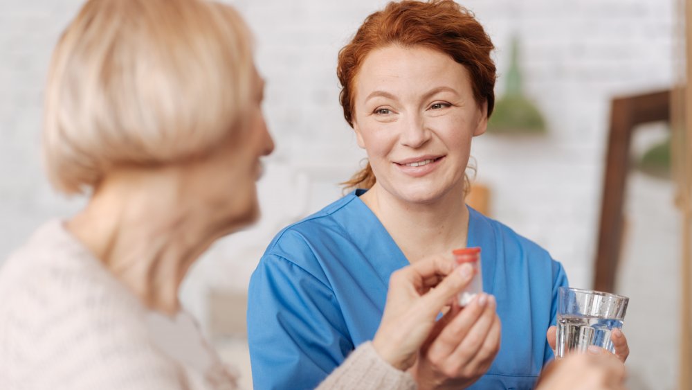 Woman visiting doctor