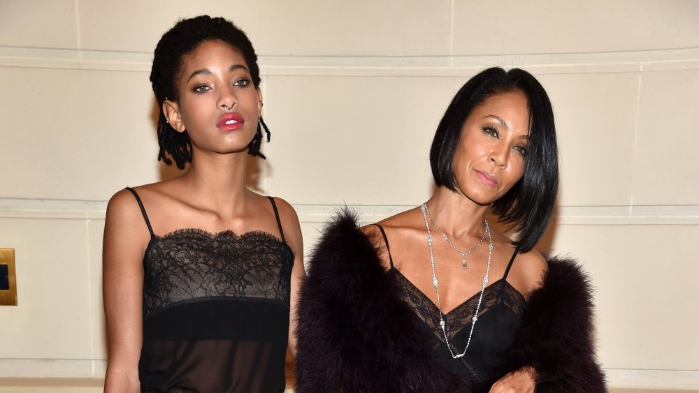 Willow and Jada Pinkett Smith on the red carpet in 2017