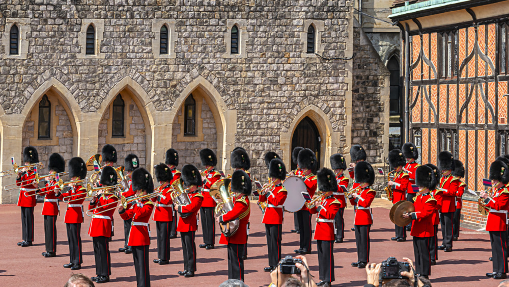 Guards perform at Windsor Castle 