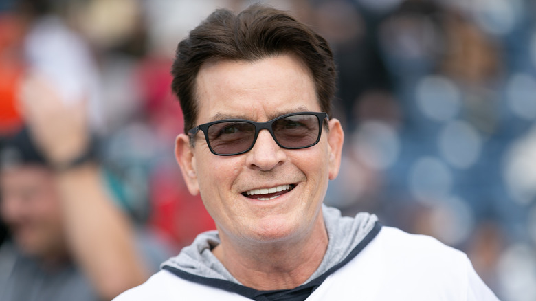 Charlie Sheen smiling