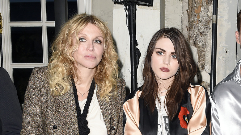 Love and Frances Bean sitting