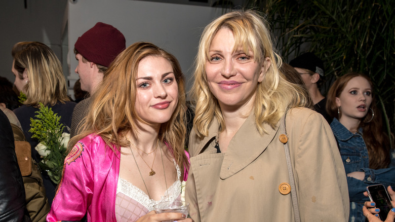 Frances Bean and Love smiling