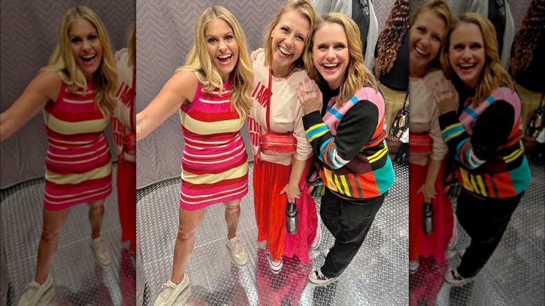 Candace Cameron Bure, Jodie Sweetin, and Andrea Barber posing together at '90s Con