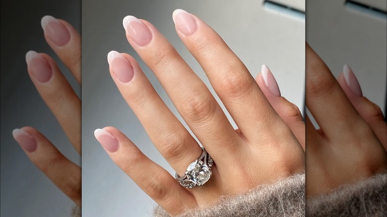 Frankie Bridge's vanilla French nails