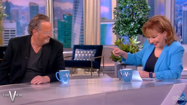 Matthew Perry and Joy Behar talking on "The View"