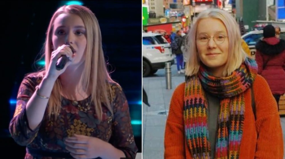 Addison Agen from The Voice, then and now