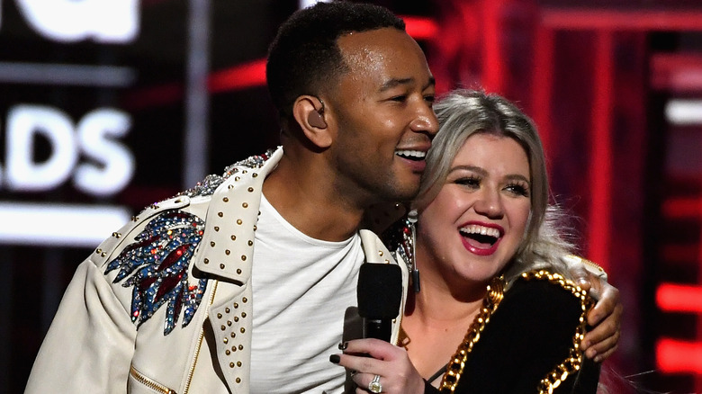 John Legend and Kelly Clarkson on The Voice