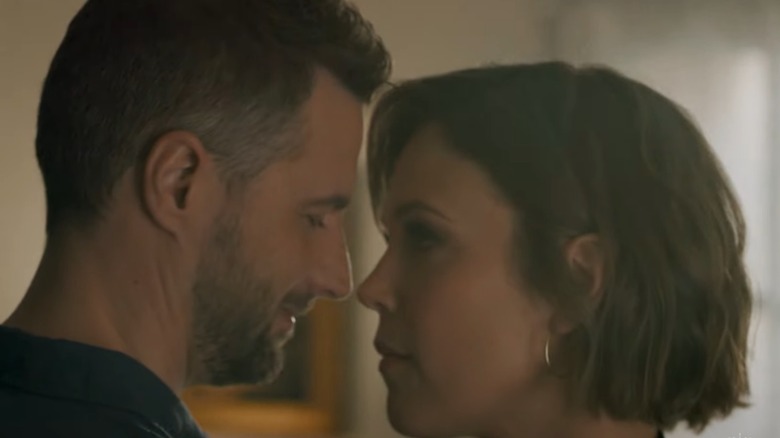 Brendan Penny and Erin Krakow dancing in "The Wedding Cottage"