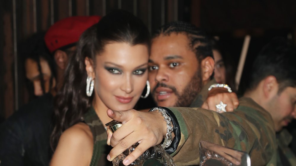 The Weeknd and Bella Hadid cuddle 