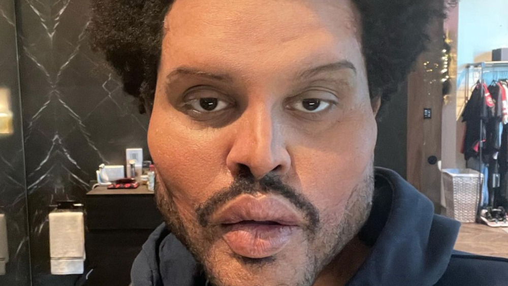 The Weeknd selfie on Instagram