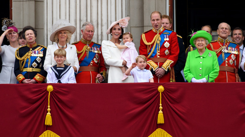 Queen Elizabeth and the royal family. 