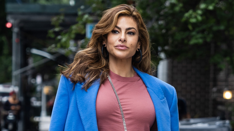 Eva Mendes in New York City in September 2024