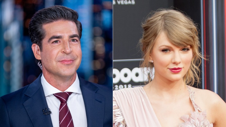 Jesse Watters (L) and Taylor Swift (R)