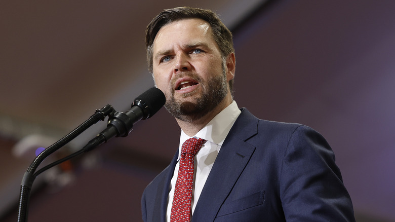 JD Vance at a podium