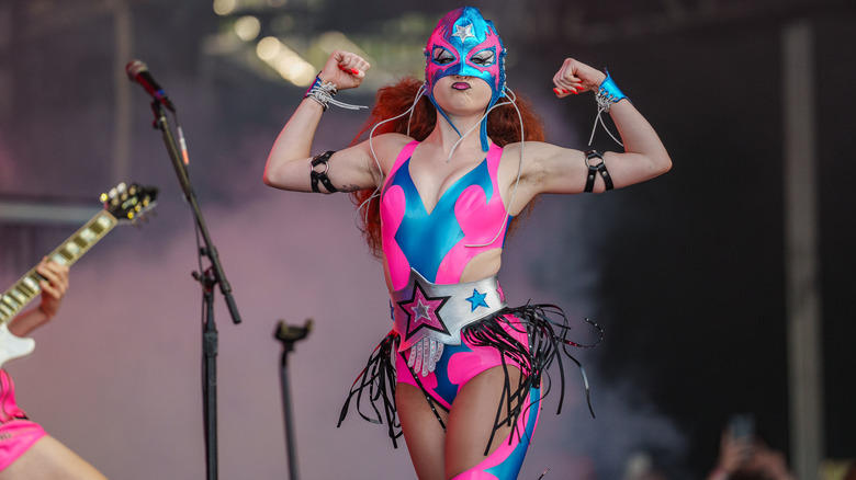 Chappell Roan as a Lucha Libre at Lollapalooza