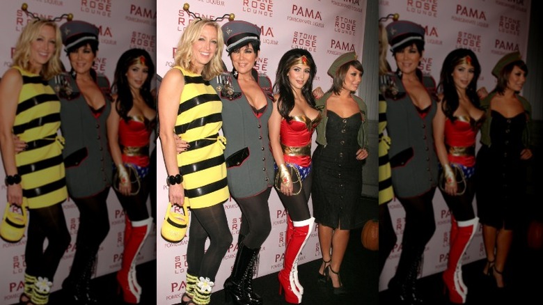 Lara Spencer, Kris Jenner, Kim Kardashian, and Cheryl Burke in costume