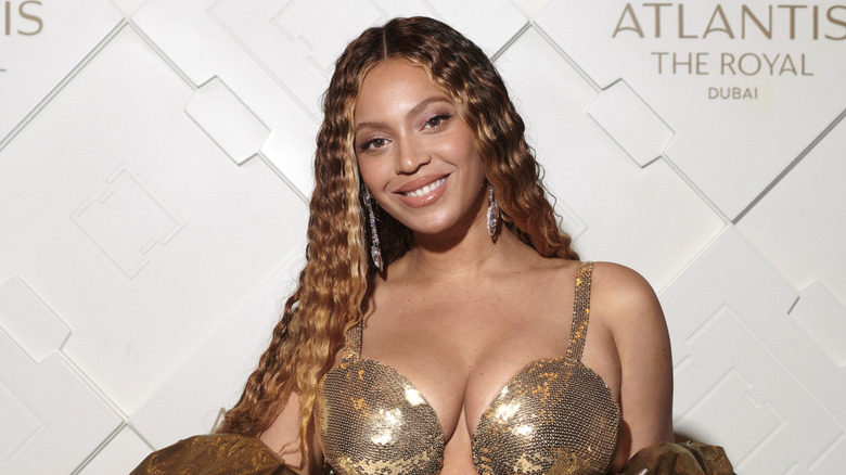 Beyoncé at the Atlantis The Royal resort grand opening in January 2023 in Dubai