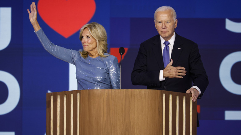 Jill and Joe Biden at the Democratic National Convention in 2024