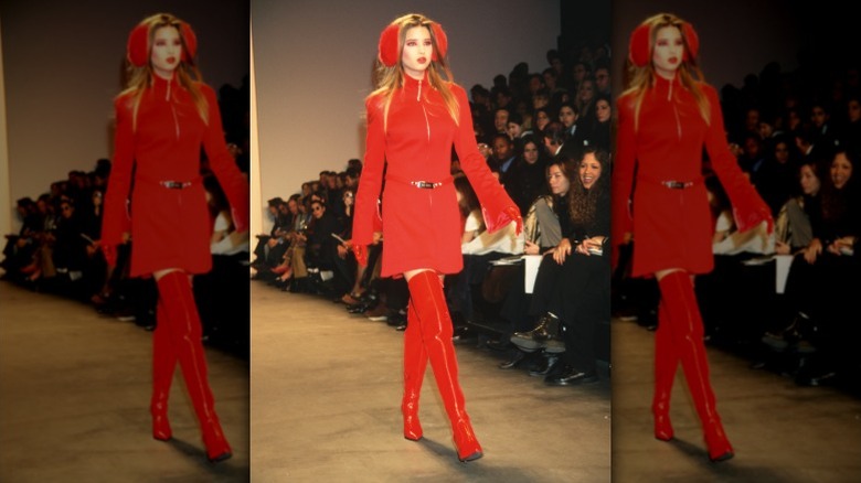 Ivanka Trump modeling at the Marc Bouwer show