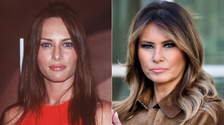 Melania Trump in 1999 and 2019