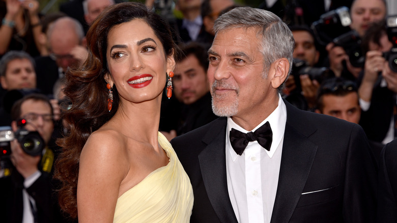 George and Amal Clooney smiling