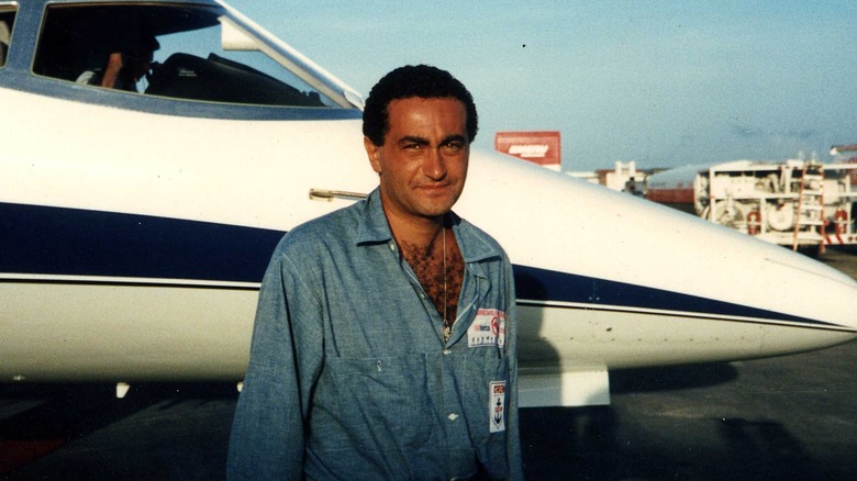 Dodi Fayed in front of plane