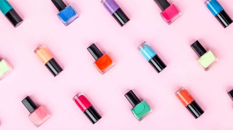 Nail polish in different colors