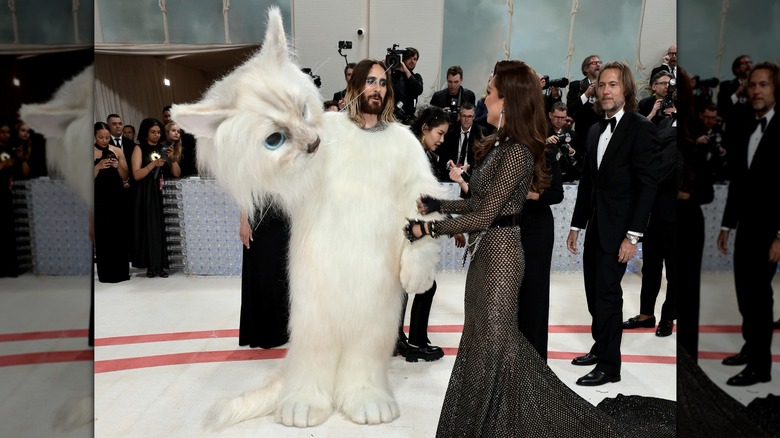 Jared Leto dressed as a cat