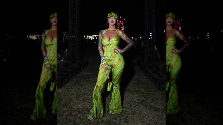 Amber Rose posing at Coachella